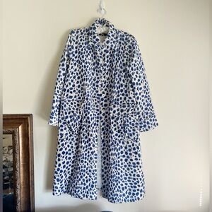 Maryam Nassir Zadeh Blue Leopard Print Coat S